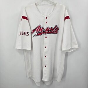 Los Angeles Angels MLB Baseball Jersey White Red Dynasty Series Men's 2XL